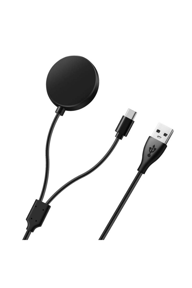 black 2 in 1 Watch Charger Compatible with Watch 6 /6 Classic /5 Pro/5/4/3/Active...