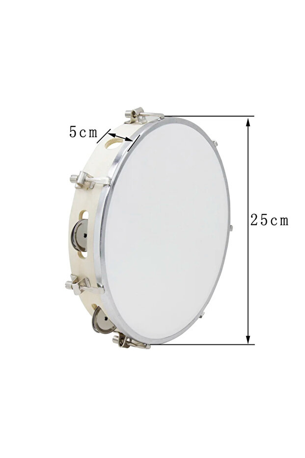 Wooden drum SLADE 10 Inches Tambourine Adjustable Solid Wooden Hand Held Bell Drum Percussion Music