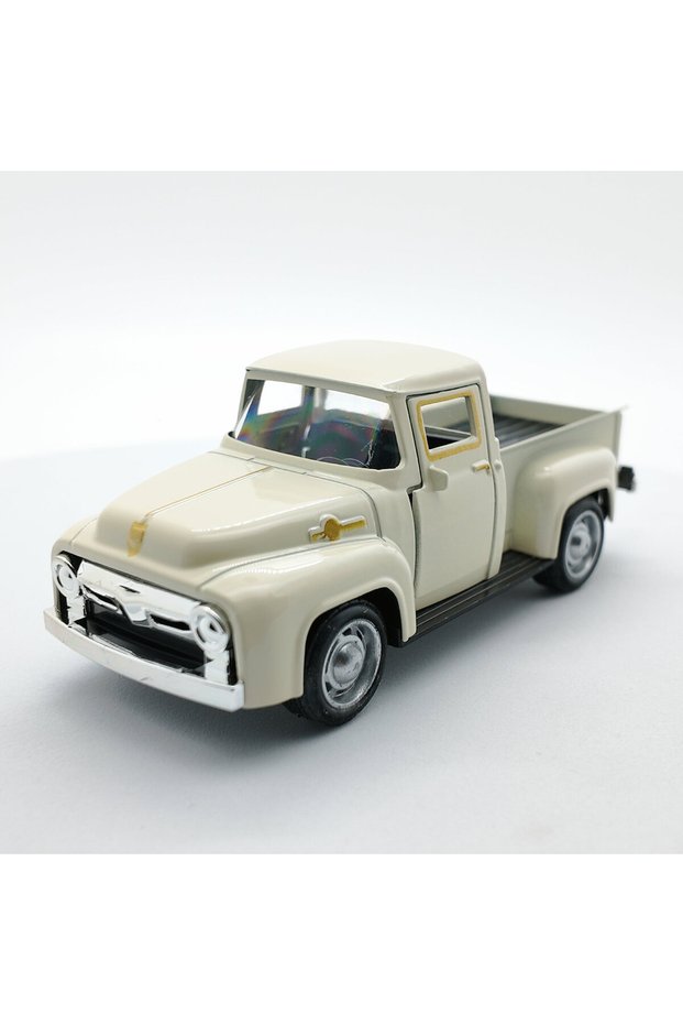 Off white 1:43 Classic Pickups Truck Simulation Car Model Alloy Pull Back Diecast Vehicle For Boys C