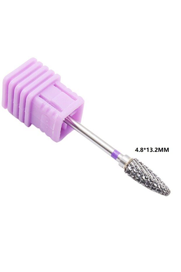 Purple 1pcs 1Pcs 5mm Purple Carbide Nail Drill Bit 3/32" Milling Cutter For Manicure Rotary Burr Nai