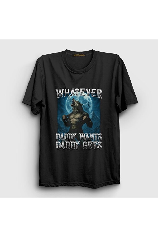 تي شيرت أسود للجنسين من نوع Whatever Daddy Wants Daddy Gets Kurt Wolf 620868tt