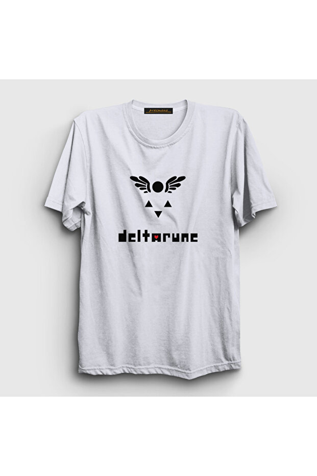 تي شيرت أبيض للجنسين بشعار Deltarune Game Undertale 435910tt