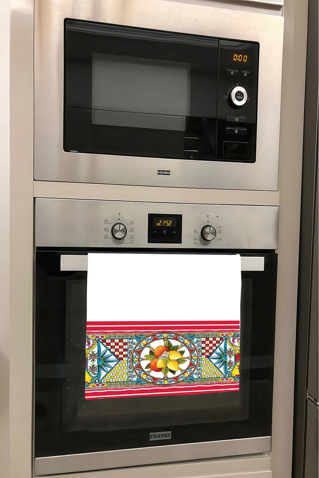 Decorative Kitchen Cotton Oven Towel Special Patterned Ethnic Model 35X50 cm Washable