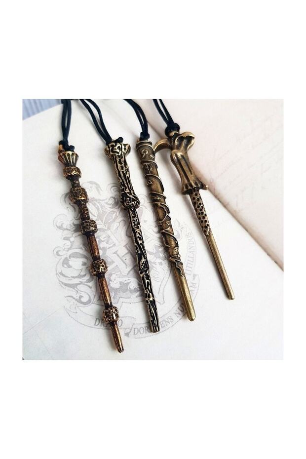 Harry Potter 4-Piece Scepter Necklace Set Accessory Jewelry Gift Ornament Stylish