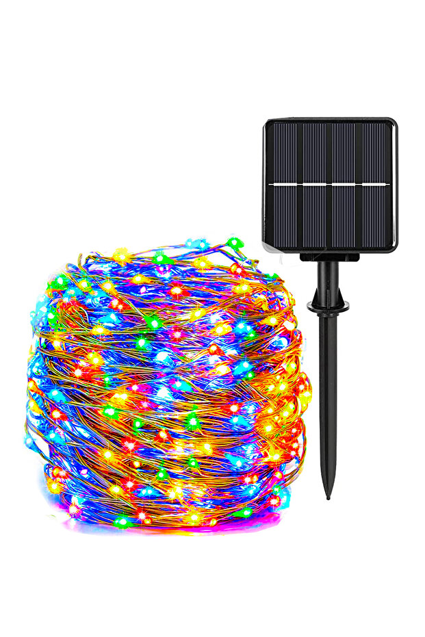 7M-50LED multicolor-1pack Solar LED Fairy String Lights Outdoor Waterproof 7m/12m/22m/32m 8 Modes St