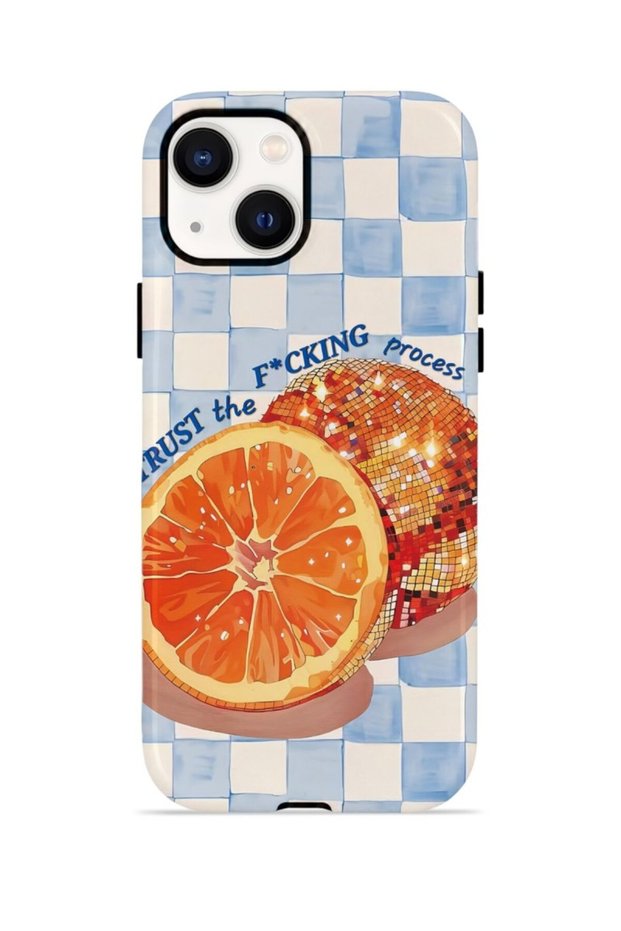 iPhone 14 Plus Vorian Double Layer Case Orange Press Collage