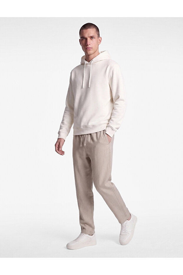 Slim Fit Cotton Straight-Leg Chino Pants with Belted Pockets