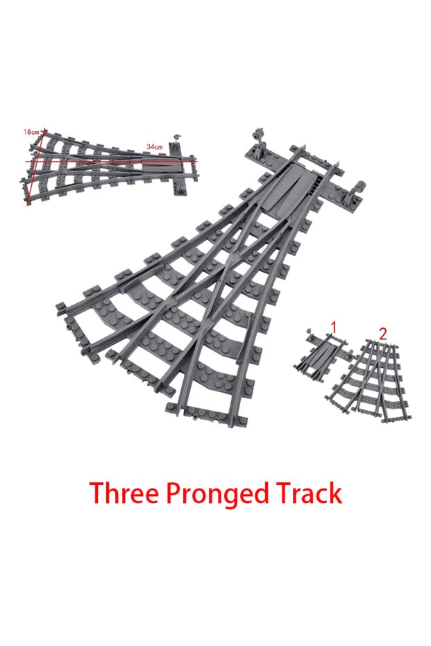 TR5-1set City Trains DIY Building Blocks Straight Curved Rail Bricks Parts Bridge Tunnel Model Soft