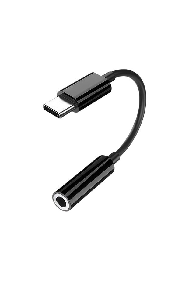 black1Pcs Type-C to 3.5mm Audio Adapter USB C to 3.5mm Headphone Aux Cable for Samsung Xiaomi iOS iP
