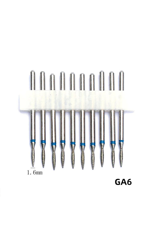 GA6 Professional Safety Diamond Nail Drill Bit Set, 3/32 inch Carbide Cuticle Bits for Electric Mani