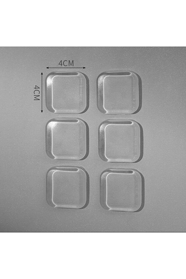 4x4cm Square-6pcs 6pcs Silicone Door Stopper Stickers Handle Bumpers Adhesive Mute Anti-Shock Protec