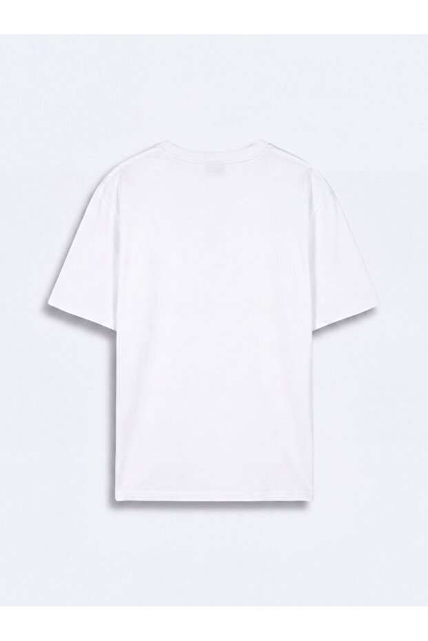 Tricou alb basic interlock cu atingere moale - 2
