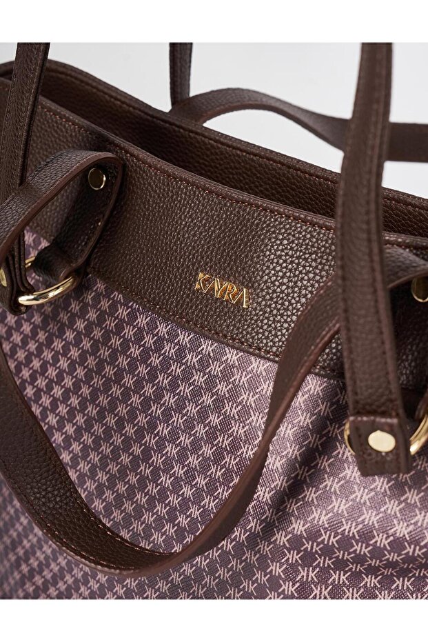 Monogram Pattern Shoulder Bag Bitter Brown - 5