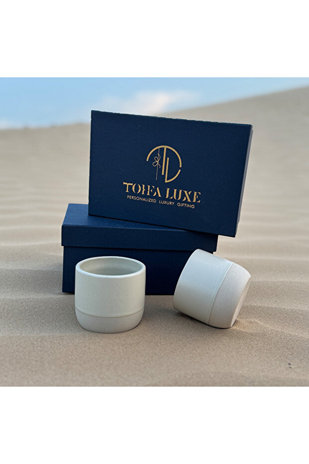 Java Ceramic Cup Set – Large 230ml, Set of 2 Handcrafted Warm Brown Cups, Minimalist Design, Premium Gift Box, Coffee & Tea Drinkware
