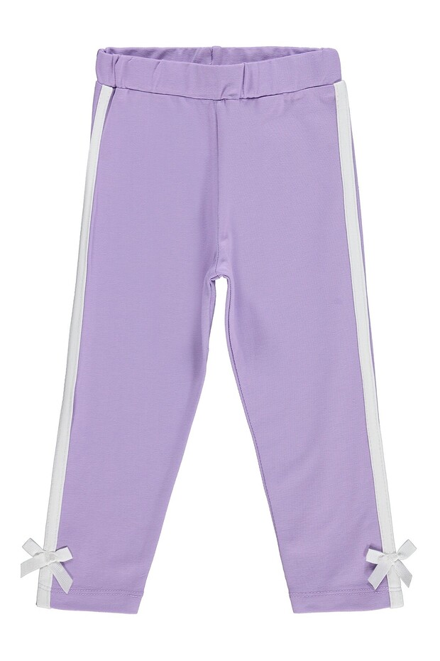 Bow Appliqué Tights for 2-5 Years - Lilac
