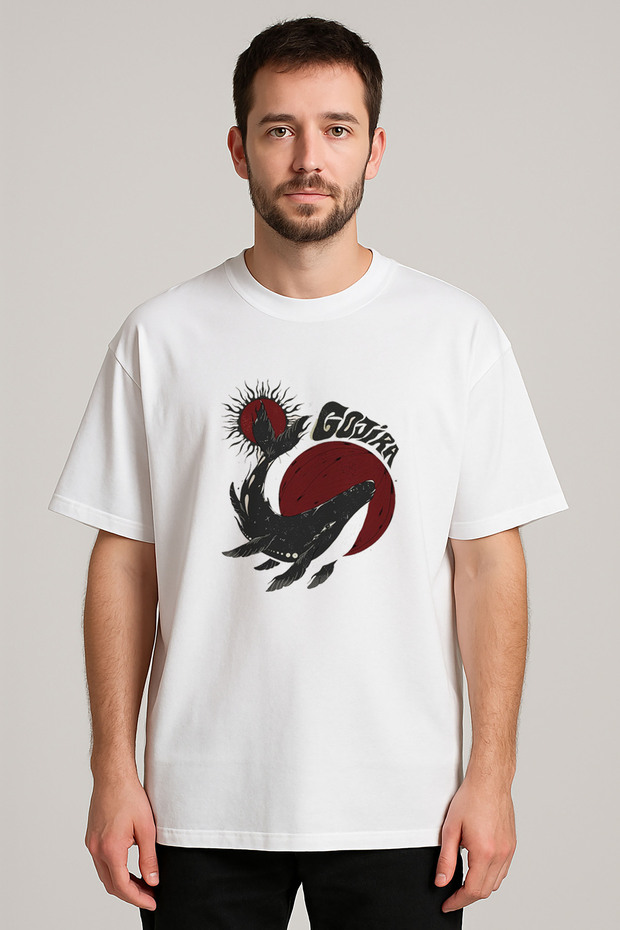 Gojira Printed Crew Neck White T-Shirt T-Shirt