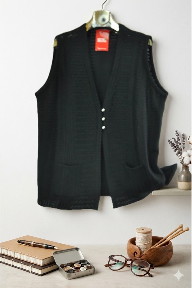 Plus Size Mother's Knitted Vest