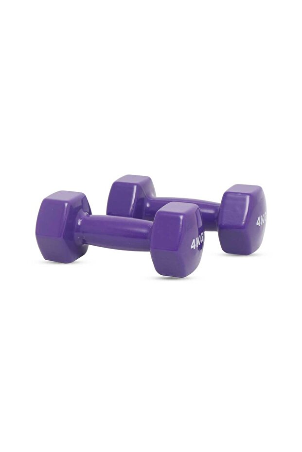 Vinyl Matte Finish Dumbbell Set 2 x 4kg