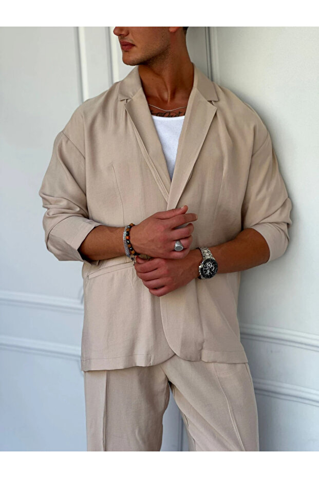 Marino Full Summer Extra Oversize 100% Linen Jacket