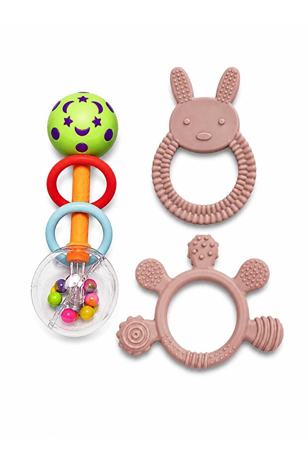 3-Piece Rattle Teether Set