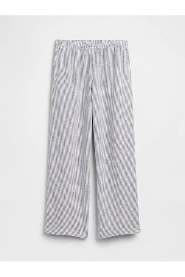 V-linen pull on wide leg - 2