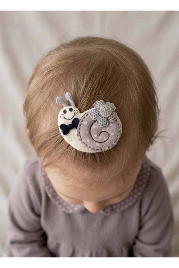 Pink Gray Cream Hairless Baby Clip with Sally Figure for Babies