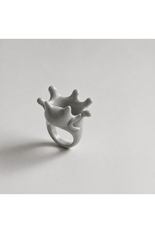 Ceramic Cat Ring - 1