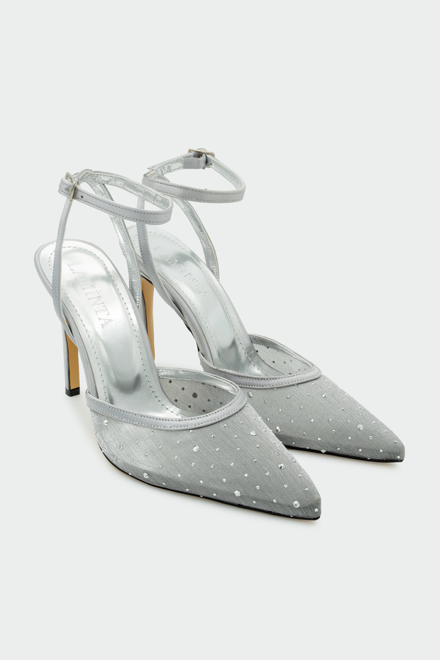 Ripple Stone Women's Silver Heeled Shoes
