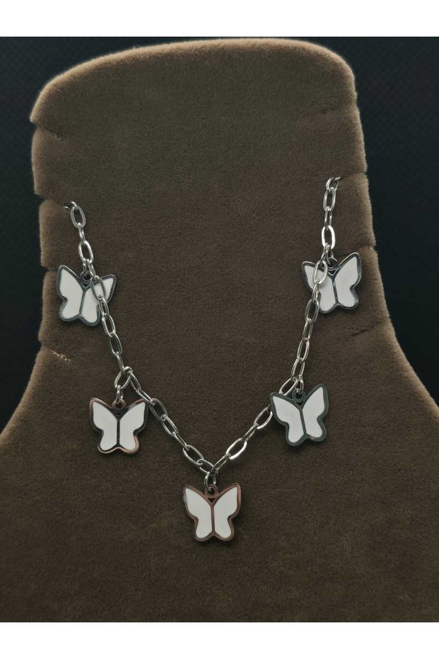 Butterfly Figured Dangle Steel Anklet Women's Jewelry Summer Accessory Luck Daily