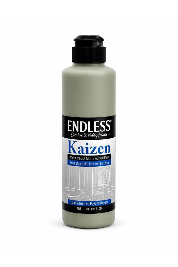 endlesshobby Kaizen Islak Zemin Ve Fayans Boyası Ihlamur Yeşili 250ml + Katalizör 10gr KZ-023