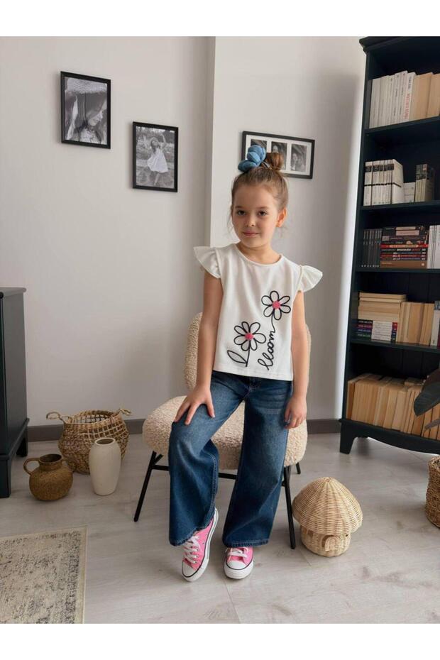 Girl's Denim Two-Piece Set