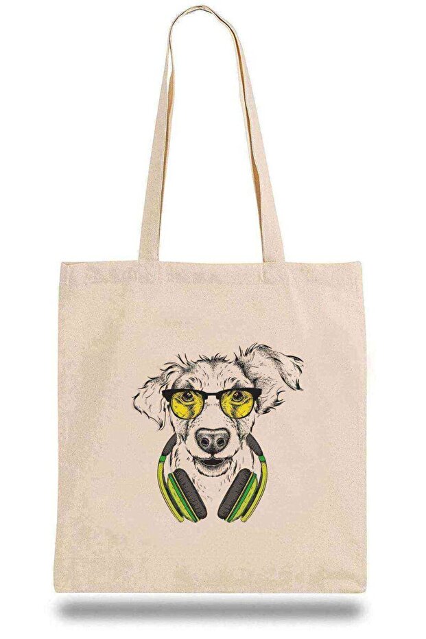 Cloth Bag Glasses And Headphones Dog