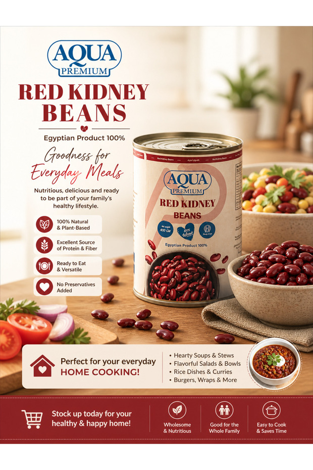 Red Kidney Beans 400g - High Protein, Ready to Cook
