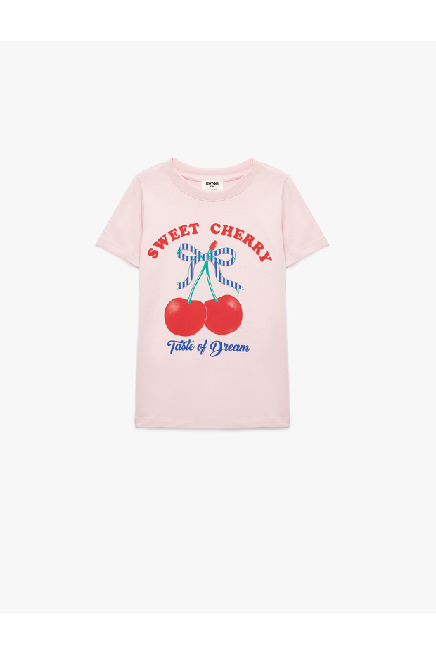 Cotton Short Sleeve Crew Neck Printed T-Shirt