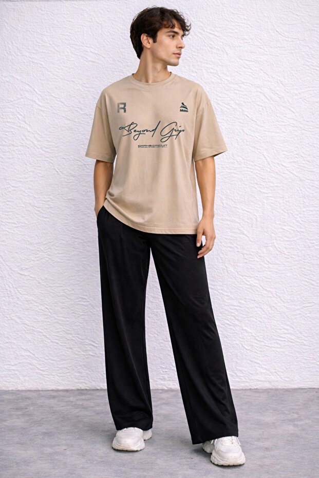 Men's Basic Set T-Shirt and Pants Casual Combination