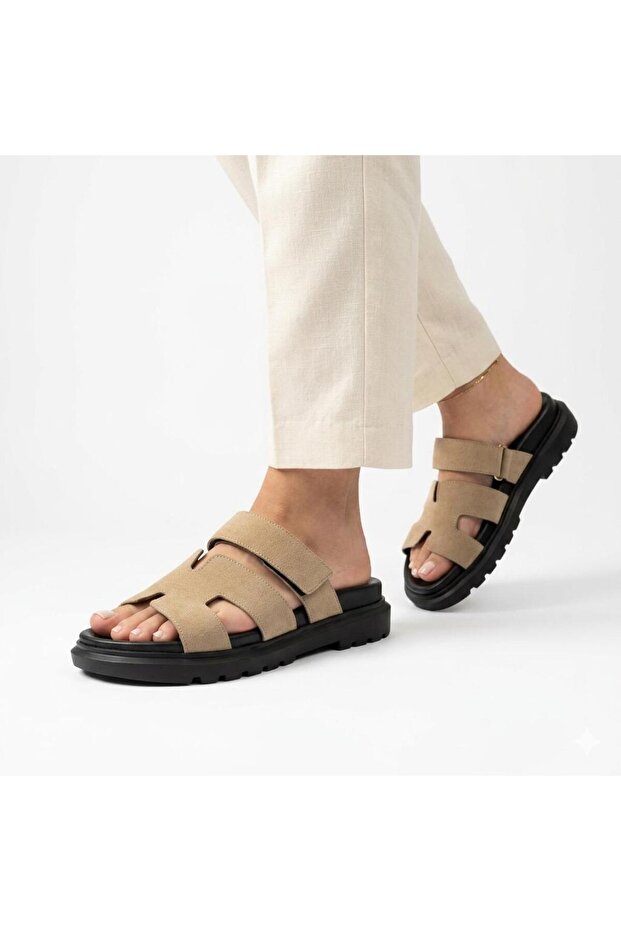 Women's Velcro-Fastened Mid-Sole Sandals
