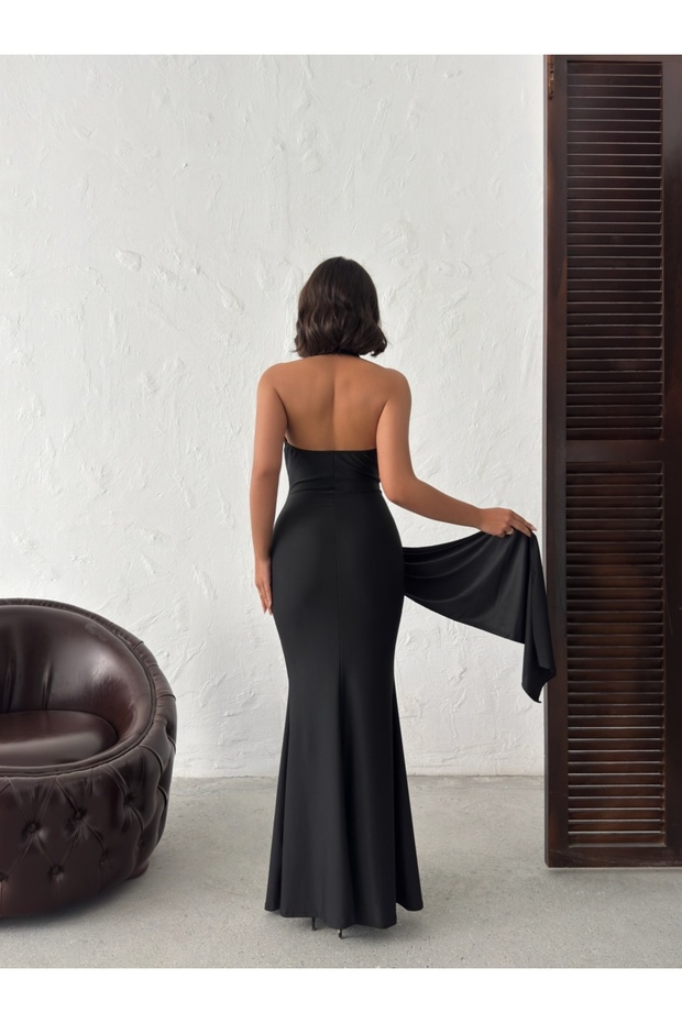 Rochie lungă elegantă din lycra - 3