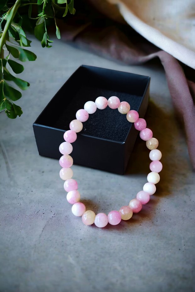 Ceyt Stone Bracelet Light Pink Bracelet Women's Bracelet Colorful Bracelet Youth Stone Emperor Stone