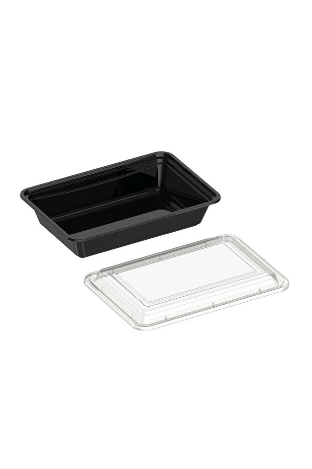 Fiji Pack Black Base Container Microwave With Lids - 5 Piece