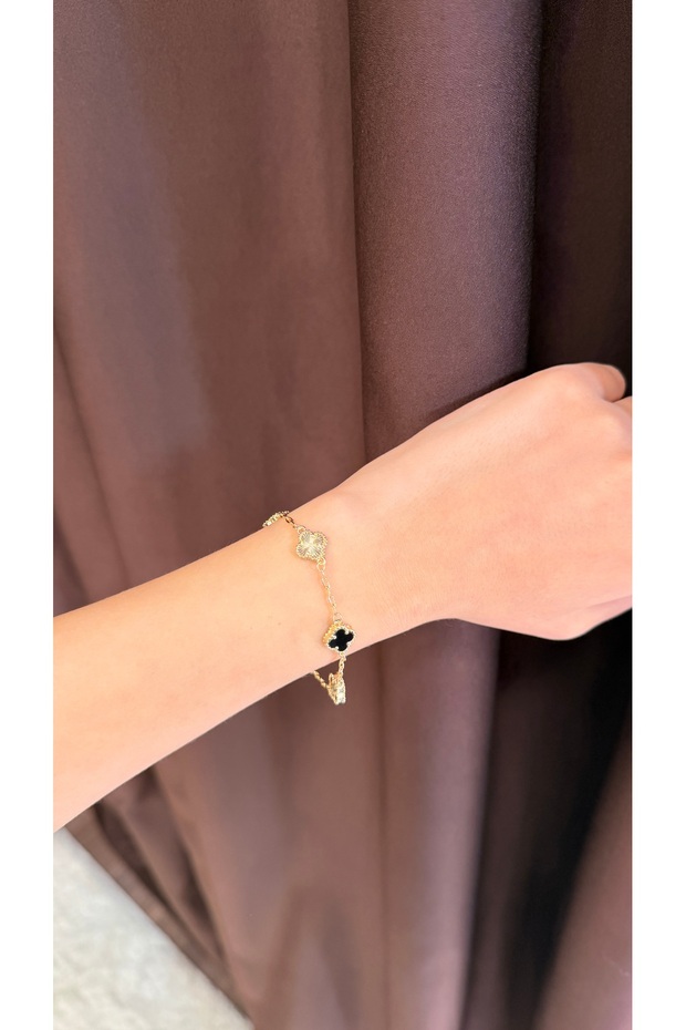 Women's Yonca Model Black & Stone Bracelet