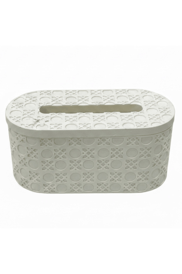 Elegant Off White Pop Tissue Holder with Modern Luxury Finish – Decorative Tissue Storage Box for Home Décor 21×10 cm