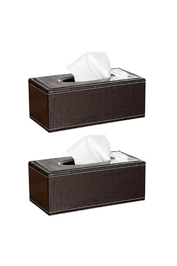2-Piece Leather Tissue Box Pumping Paper Box