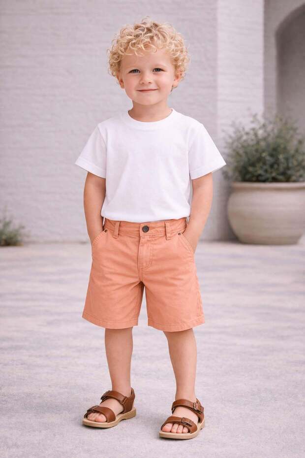Boy's gabardine shorts 6-16 - 124203