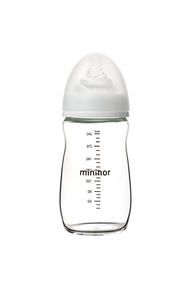 - Anti-Colic Glass Baby Feeding Bottle - 240ml