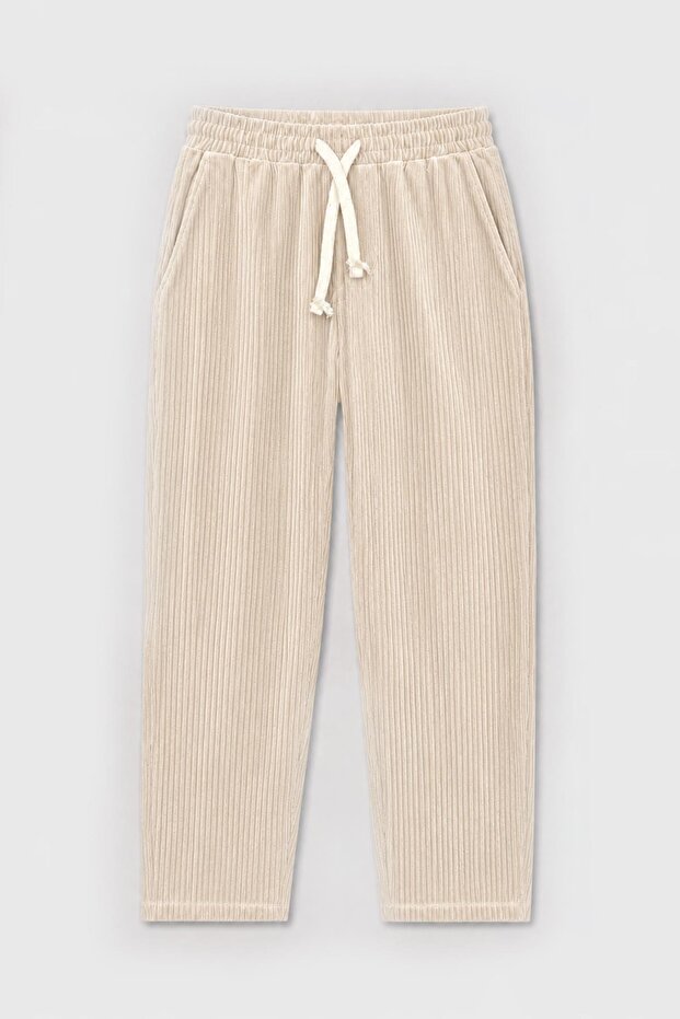 Corduroy Trousers Beige