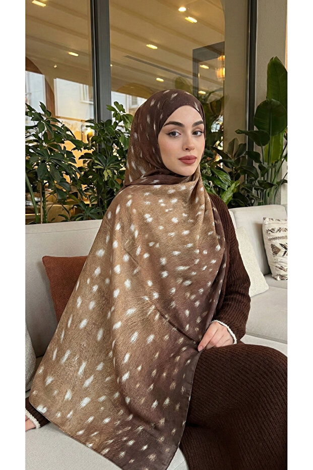 Patterned Soft Shawl - 133 - 7