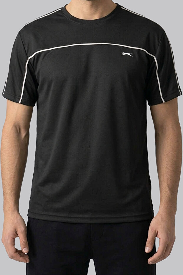 3615 Men's Crew Neck T-Shirt with Stripe Detail Regular Fit