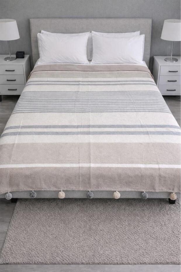 Merinos Colorway Sephia Double Cotton Blanket 180X220 cm