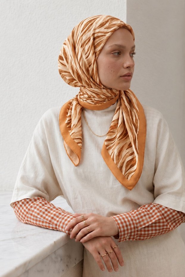 Women's Scarf Hijab Natural Fiber Silky Scarf