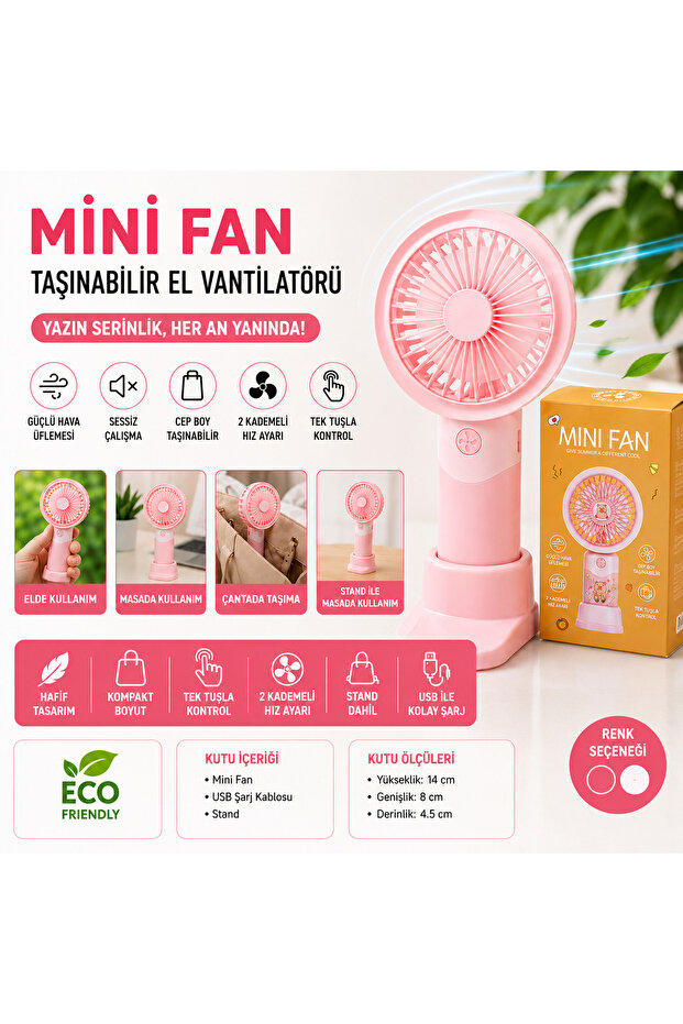 Mini Fan Taşınabilir El Vantilatörü